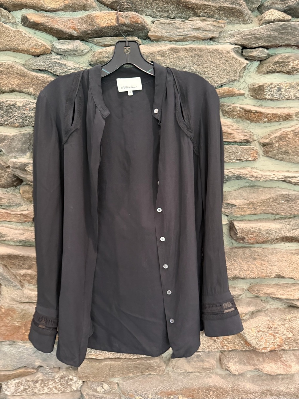 3.1 Phillip Lim Black Button-Front Shirt